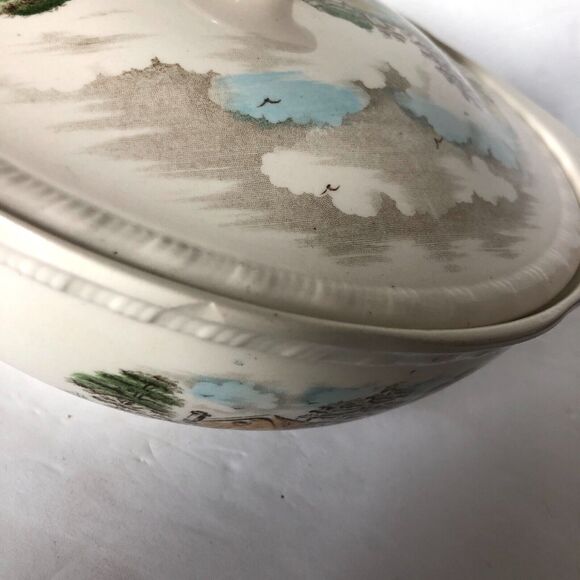 Alfred Meakin Famous Cottages Covered Dish John Peel Cottage 8 1/2" England - Picture 3 of 6